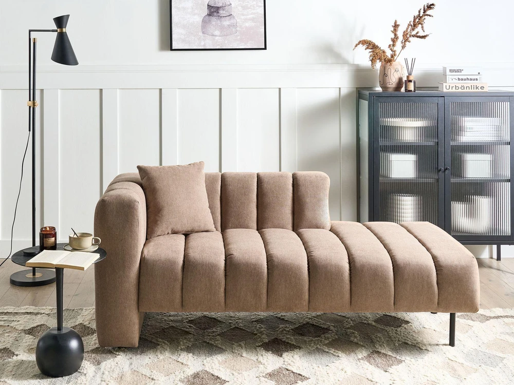 Sofa Beliani Kairysis šezlongas LANNILS šviesiai rudas