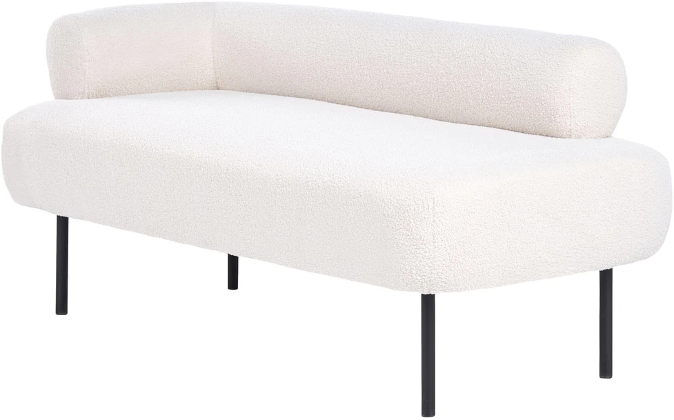Sofa Beliani Kairysis šezlongas MIRMANDE Boucle kreminės baltos spalvos