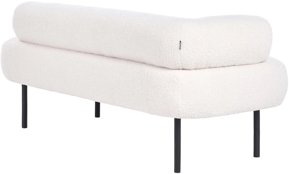 Sofa Beliani Kairysis šezlongas MIRMANDE Boucle kreminės baltos spalvos