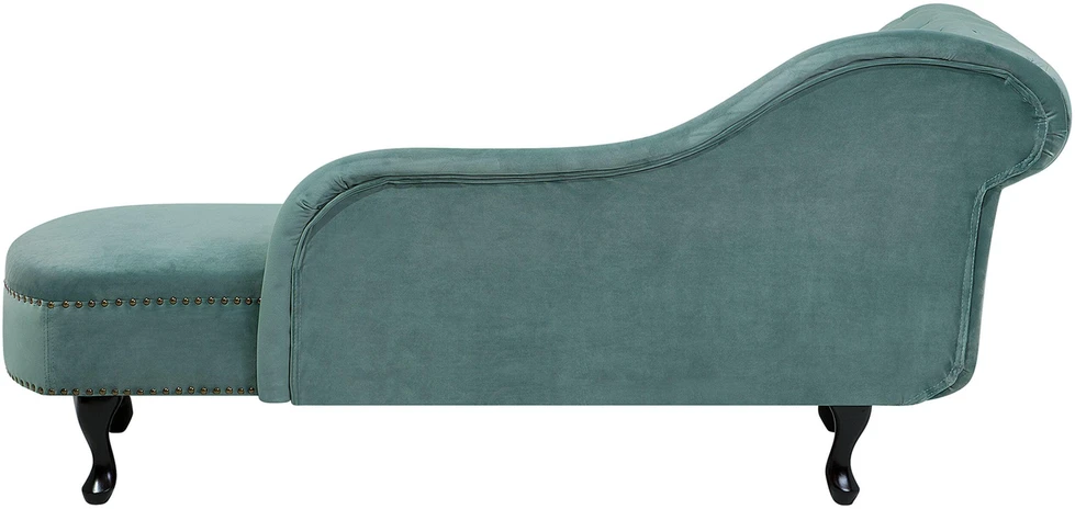 Sofa Beliani Kairysis šezlongas NIMES veliūrinis mėtų spalvos