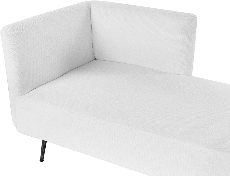 Sofa Beliani Kairysis šezlongas RIOM baltas