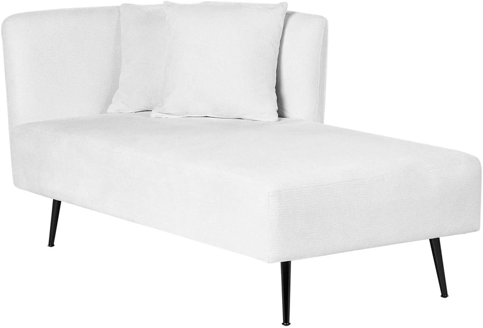 Sofa Beliani Kairysis šezlongas RIOM baltas