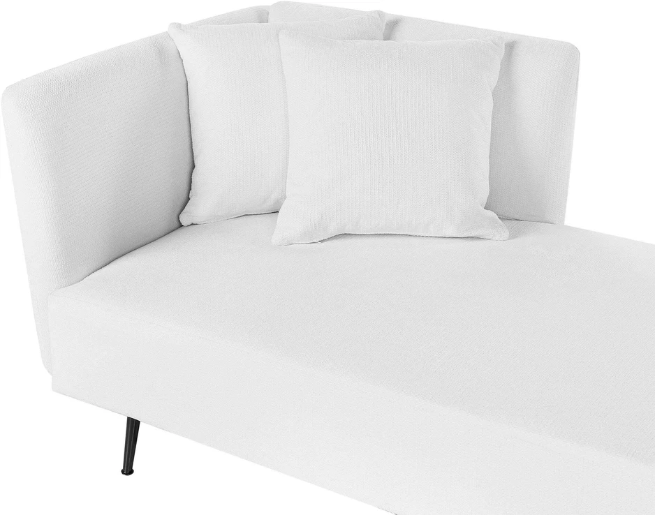 Sofa Beliani Kairysis šezlongas RIOM baltas