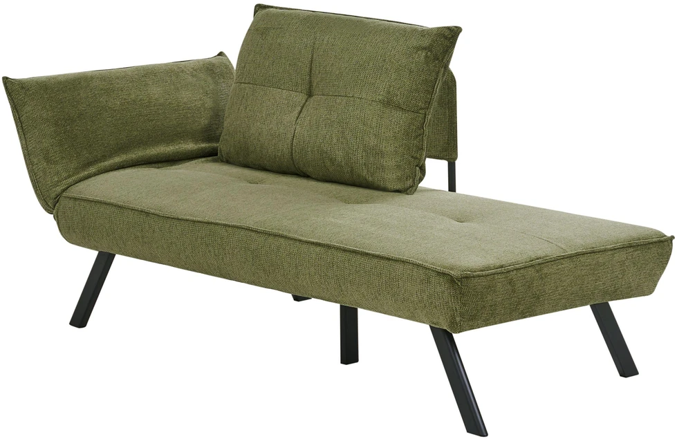 Sofa Beliani Kairysis šezlongas ROCAMADOUR, žalias