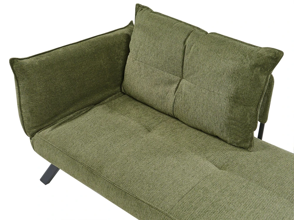 Sofa Beliani Kairysis šezlongas ROCAMADOUR, žalias