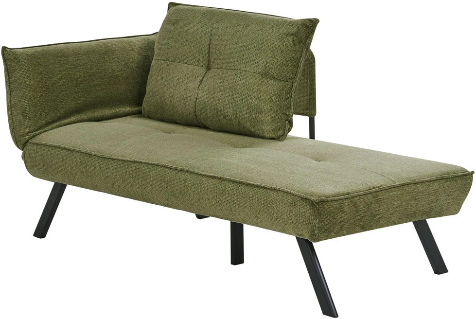 Sofa Beliani Kairysis šezlongas ROCAMADOUR, žalias