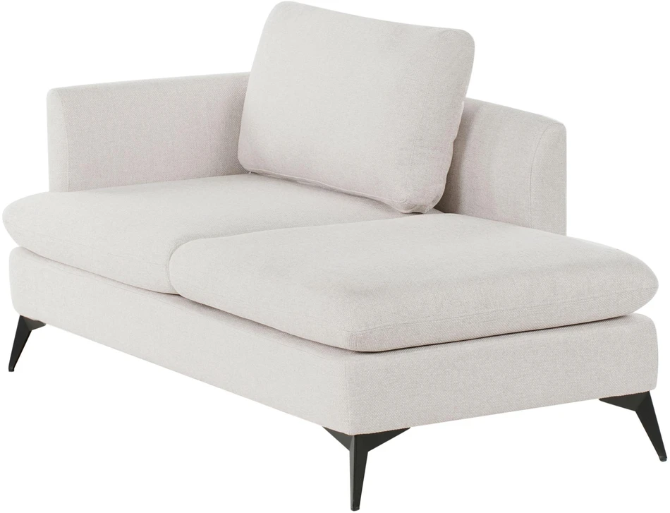 Sofa Beliani Kairysis šezlongas SIEVOZ šviesiai smėlio spalvos