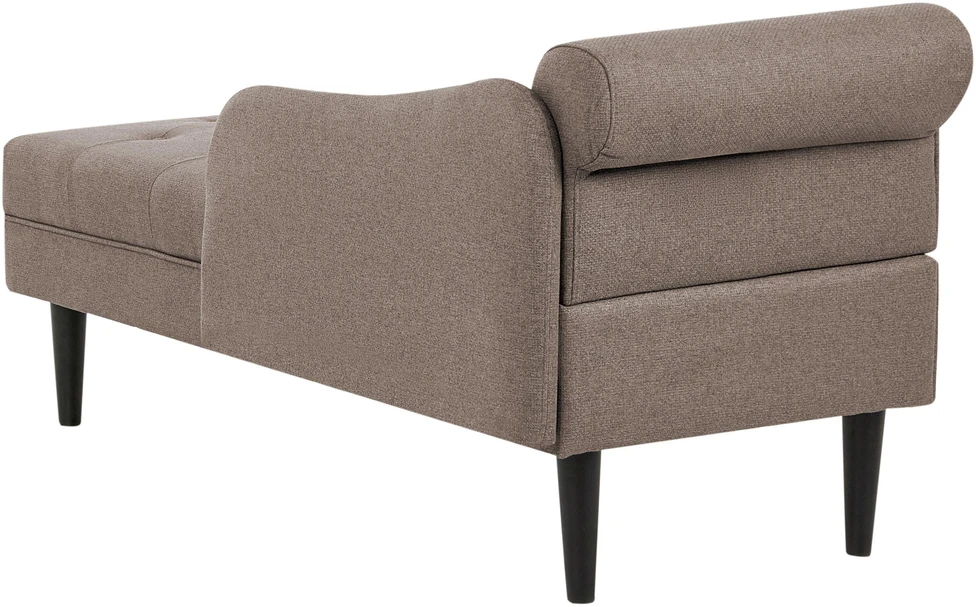 Sofa Beliani Kairysis šezlongas YVOIRE smėlio pilkos spalvos