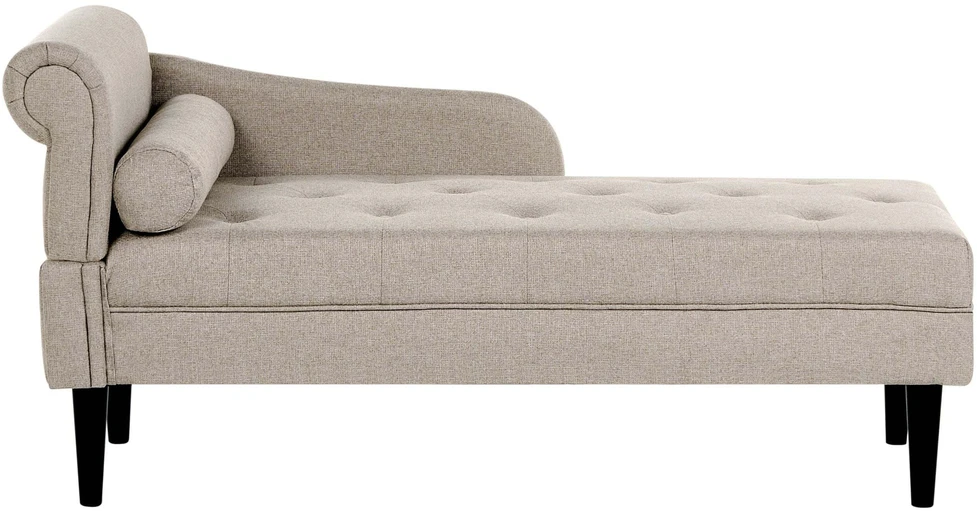 Sofa Beliani Kairysis šezlongas YVOIRE smėlio spalvos