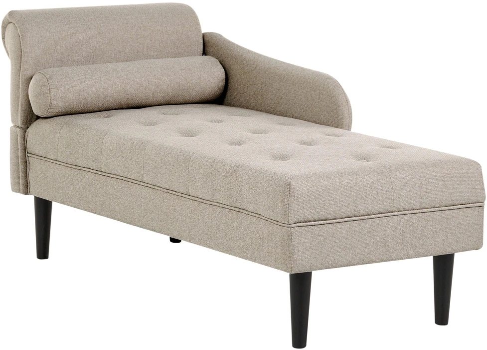 Sofa Beliani Kairysis šezlongas YVOIRE smėlio spalvos