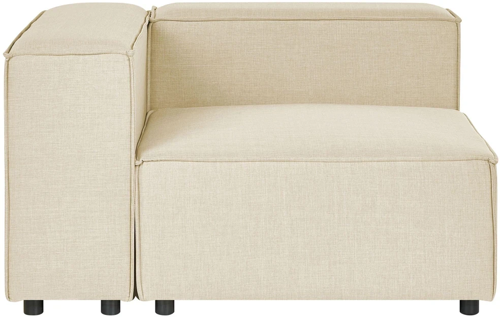 Sofa Beliani Kampinis modulis APRICA smėlio spalvos sintetinis linas