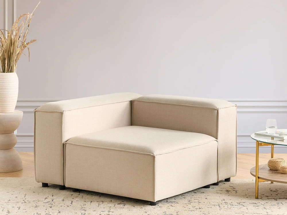 Sofa Beliani Kampinis modulis ARDAL dešininis, smėlio spalvos
