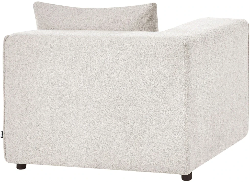 Sofa Beliani Kampinis modulis AXEBO, kreminės baltos spalvos, iš „boucle“ audinio