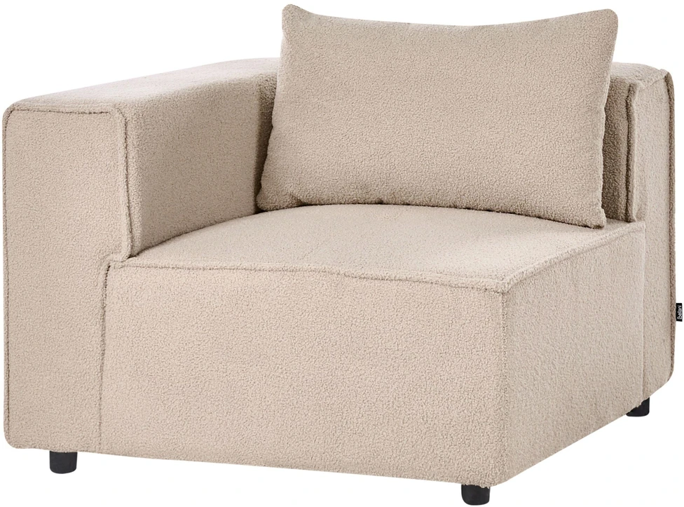 Sofa Beliani Kampinis modulis AXEBO smėlio spalvos Boucle