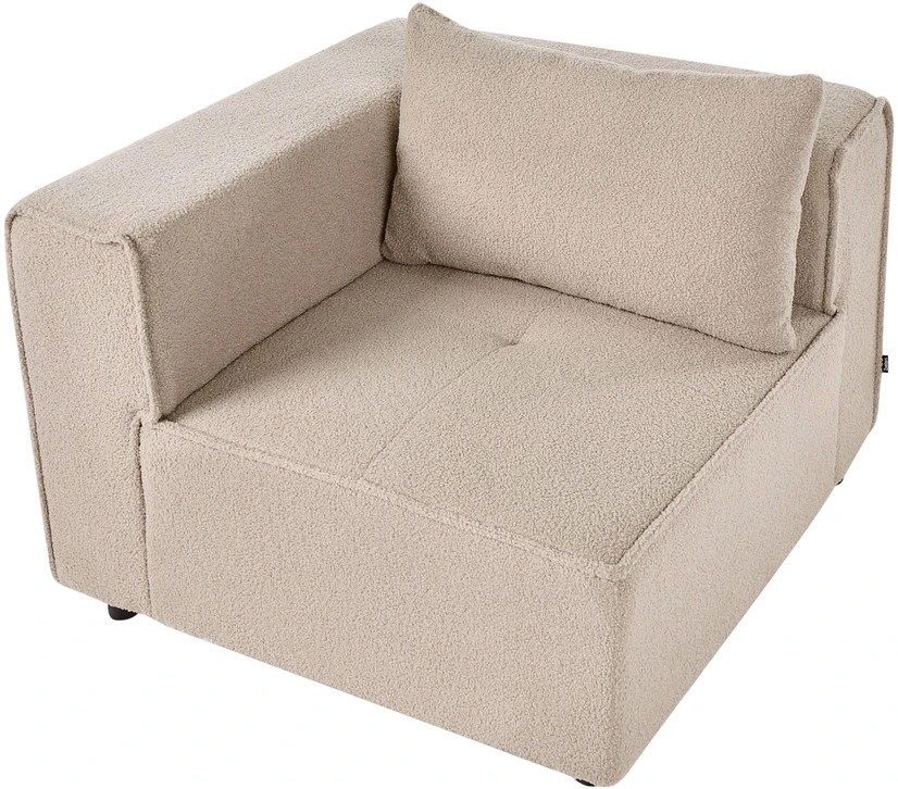Sofa Beliani Kampinis modulis AXEBO smėlio spalvos Boucle