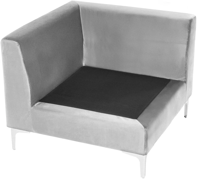 Sofa Beliani Kampinis modulis EVJA, pilkas veliūras