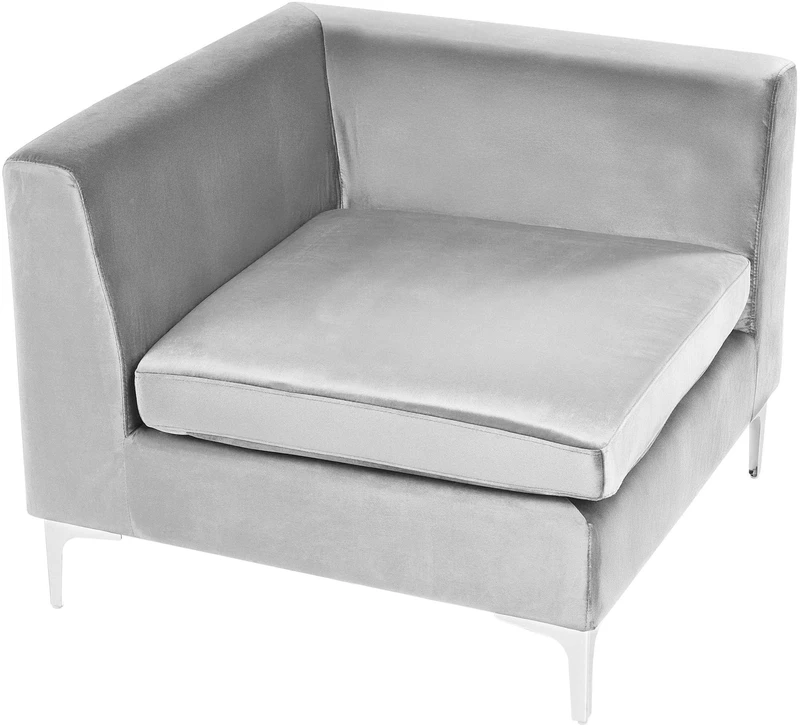 Sofa Beliani Kampinis modulis EVJA, pilkas veliūras