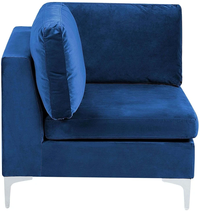 Sofa Beliani Kampinis modulis EVJA tamsiai mėlynas veliūras