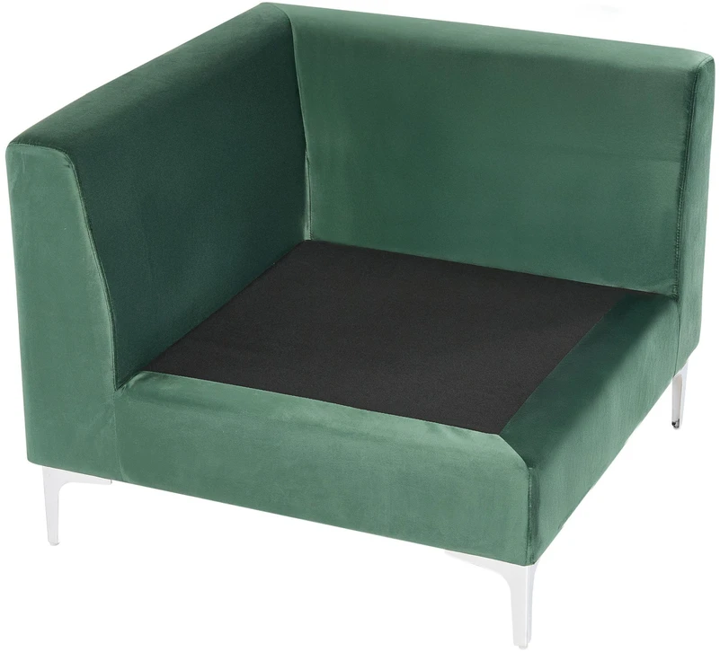 Sofa Beliani Kampinis modulis EVJA, žalias veliūras