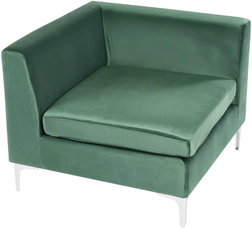 Sofa Beliani Kampinis modulis EVJA, žalias veliūras