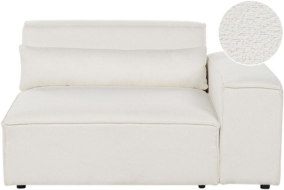 Sofa Beliani Kampinis modulis HELLNAR kairinis, kreminės spalvos „Bouclé“
