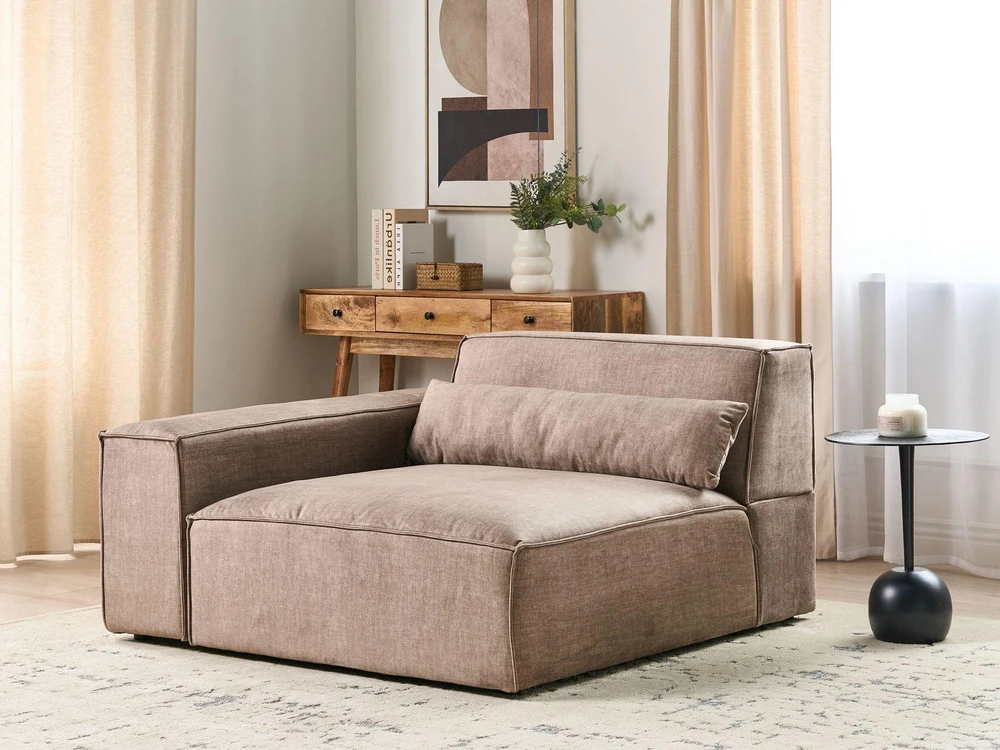 Sofa Beliani Kampinis modulis HELLNAR, šviesiai rudas, dešininis