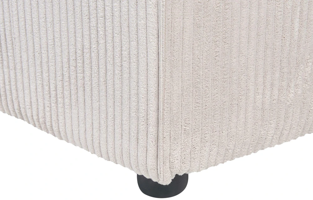 Sofa Beliani Kampinis modulis LEMVIG dešininis smėlio spalvos velvetinis