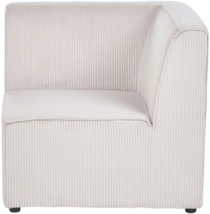 Sofa Beliani Kampinis modulis LEMVIG dešininis smėlio spalvos velvetinis