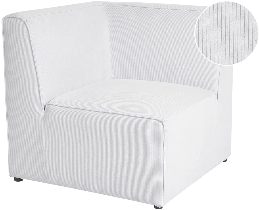Sofa Beliani Kampinis modulis LEMVIG, kreminės spalvos, velvetinis