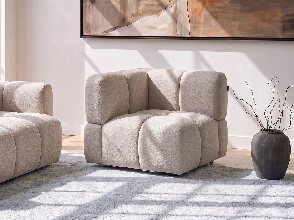 Sofa Beliani Kampinis modulis MAKSABERG, smėlio spalvos