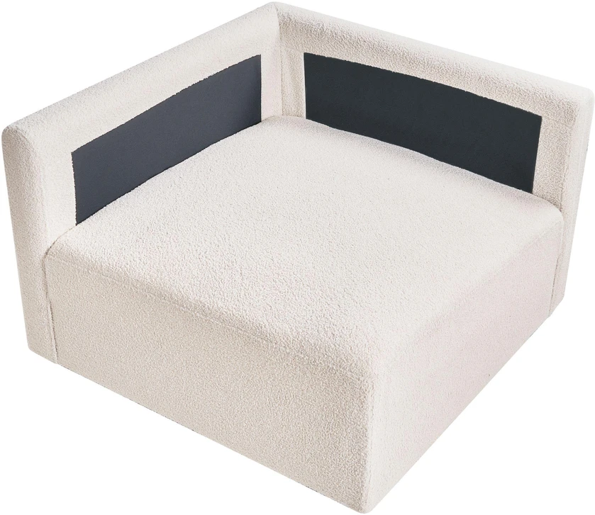 Sofa Beliani Kampinis modulis MESNALI Boucle Laužyta balta