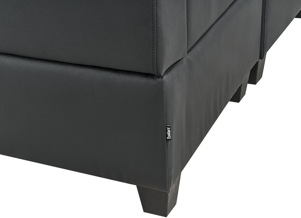 Sofa Beliani Kampinis modulis UNSTAD juodas ekologiškos odos