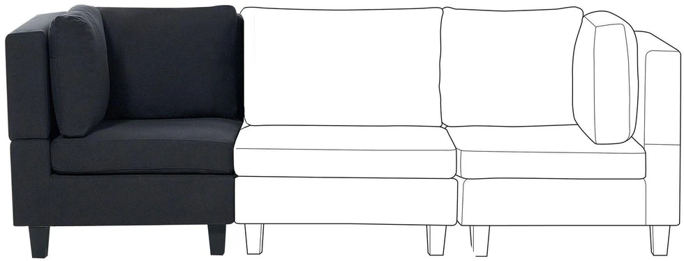 Sofa Beliani Kampinis modulis UNSTAD juodas