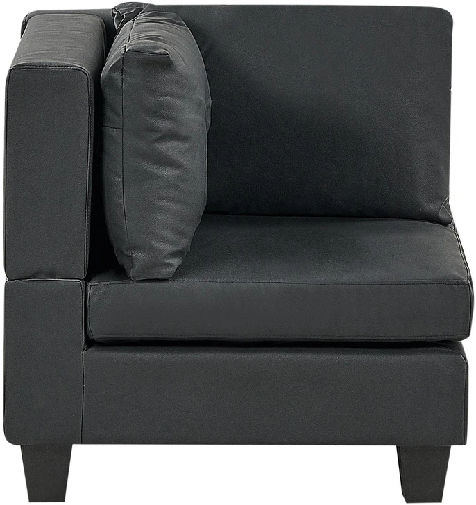 Sofa Beliani Kampinis modulis UNSTAD juodas ekologiškos odos