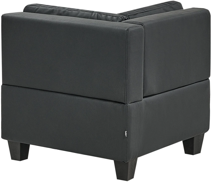 Sofa Beliani Kampinis modulis UNSTAD juodas ekologiškos odos