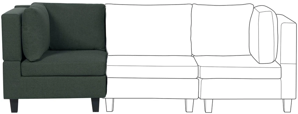 Sofa Beliani Kampinis modulis UNSTAD tamsiai žalias