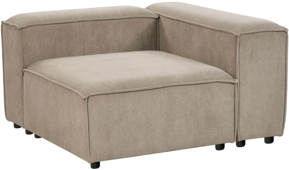 Sofa Beliani Kampuose modulis ARDAL kairinis šviesiai rudas velvetas