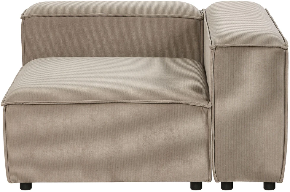 Sofa Beliani Kampuose modulis ARDAL kairinis šviesiai rudas velvetas