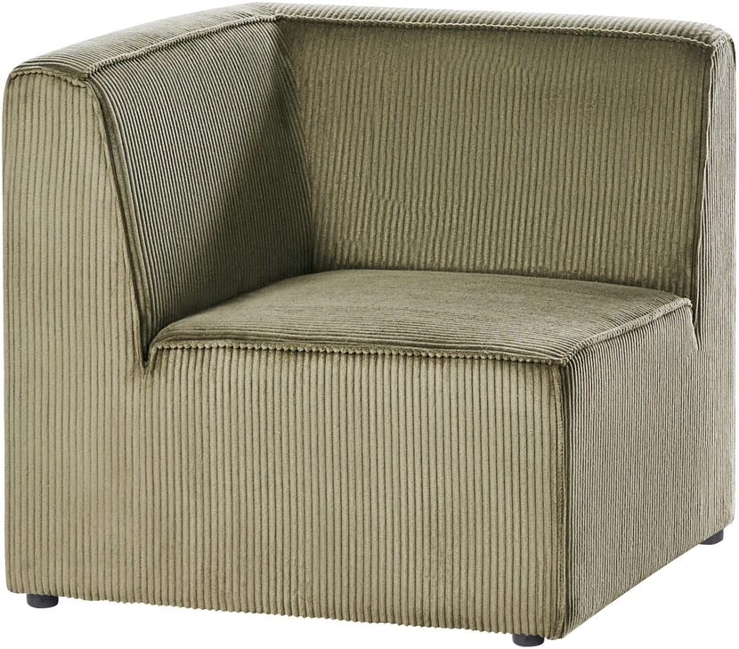 Sofa Beliani Kampuotas modulis LEMVIG kairinis, žalias, velvetas