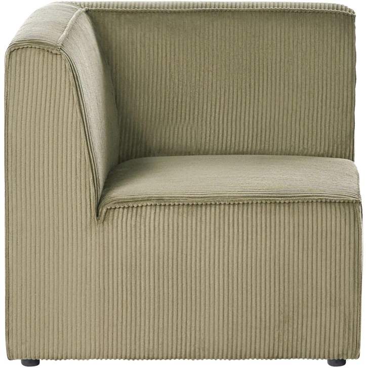 Sofa Beliani Kampuotas modulis LEMVIG kairinis, žalias, velvetas