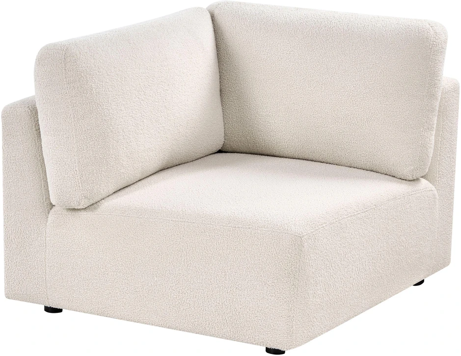 Sofa Beliani KIVVIK kampinis modulis, boucle, laužyta balta