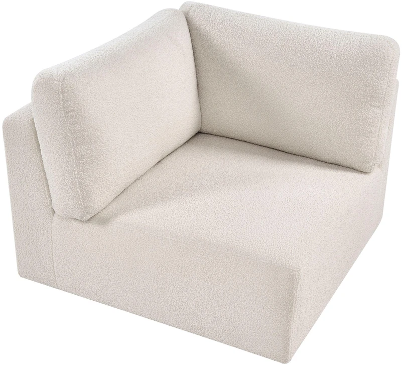 Sofa Beliani KIVVIK kampinis modulis, boucle, laužyta balta