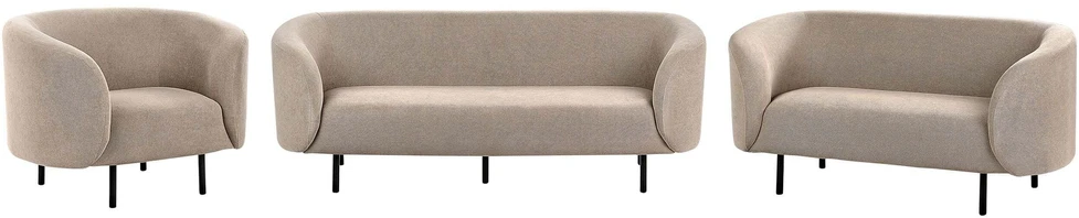 Sofa Beliani LOEN 6 vietų baldų komplektas smėlio ir pilkos spalvos