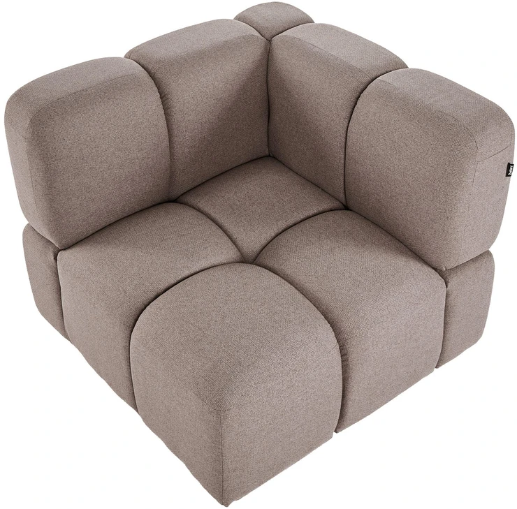 Sofa Beliani MAKSABERG kampinis modulis, smėlio pilka