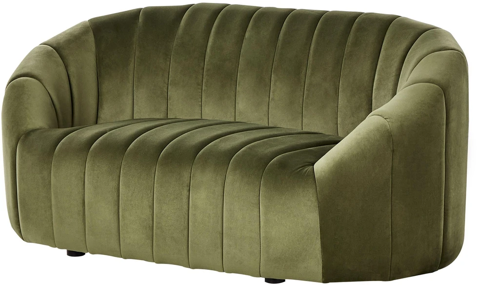 Sofa Beliani MALUNG 6 vietų minkštųjų baldų komplektas, veliūras, tamsiai žalias
