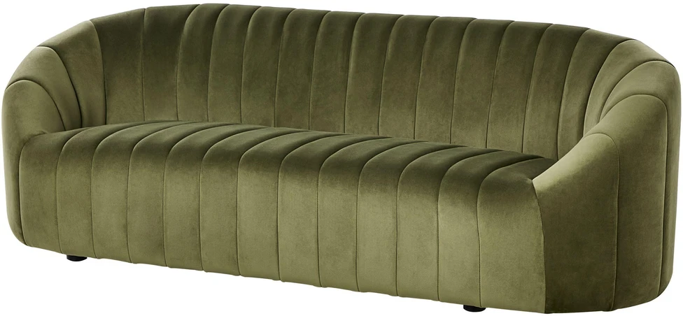 Sofa Beliani MALUNG 6 vietų minkštųjų baldų komplektas, veliūras, tamsiai žalias
