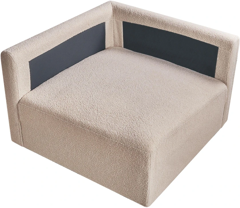 Sofa Beliani MESNALI Boucle smėlio spalvos kampinis modulis