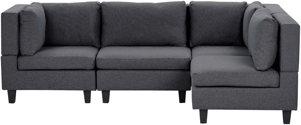 Sofa Beliani Modulinis 4 vietų kampas UNSTAD kairinis tamsiai pilkas