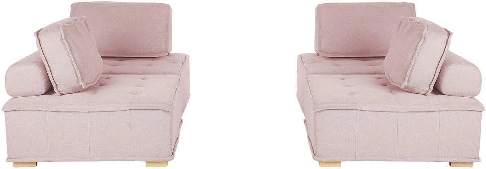 Sofa Beliani Modulinis 4 vietų poilsio komplektas TIBRO rožinės spalvos