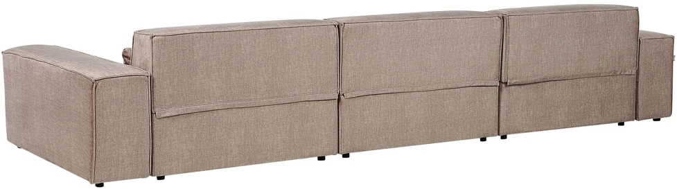 Sofa Beliani Modulinis kampinis minkštasis kampas 4 asmenims HELLNAR, šviesiai rudas, kairinis